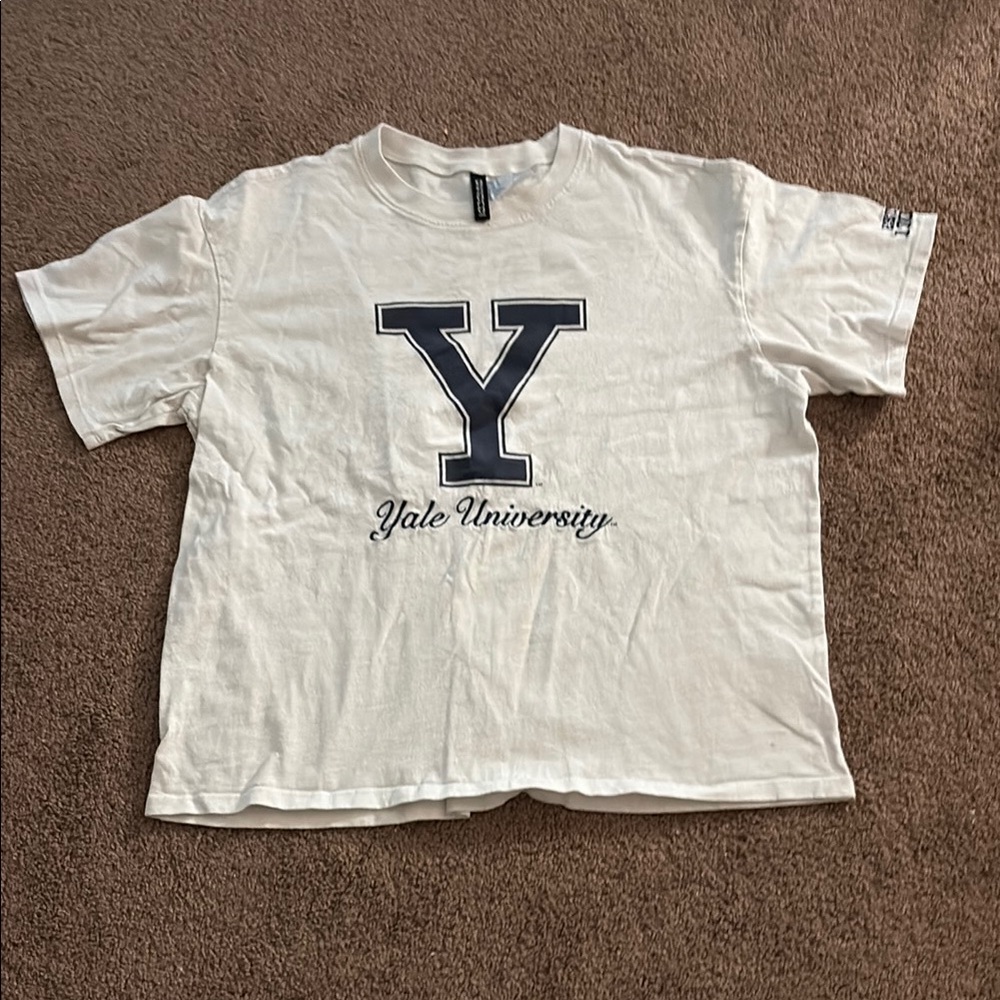 H&M White Yale University Tee - Short Sleeve